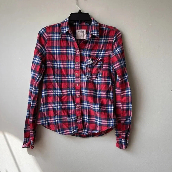 Abercrombie & Fitch Tops - Abercrombie & Fitch Women Flannel Button Shirt Blouse Size‎ Small